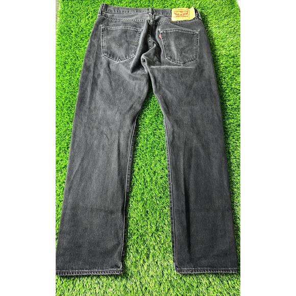 Vintage Levi's 501 Jeans Mens (Tag 33x30) Black Button Fly Straight Leg - Picture 8 of 13